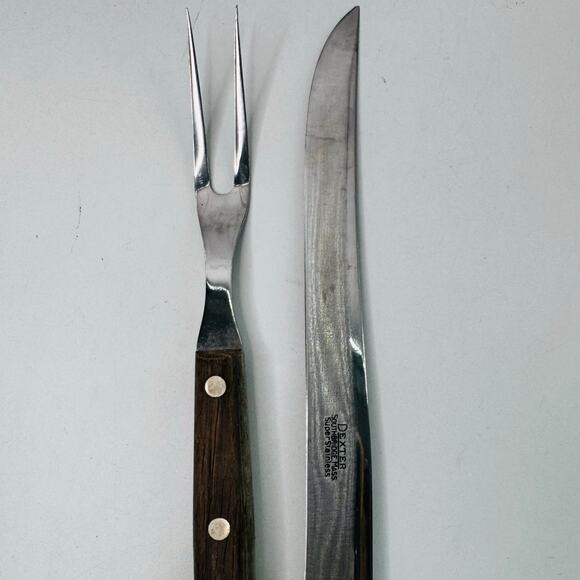 Vintage Dexter Super Stainless Kitchen Carving Set Southbridge Quality - Picture 2 of 6